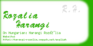 rozalia harangi business card